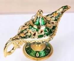 Piękna złota lampa Alladyna Alladin Dżin lampion