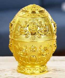 Piękne złote jajko Faberge jajo ozdoba