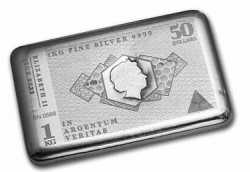 Sztabka srebra o masie 1KG Pressburg Mint Elżbieta