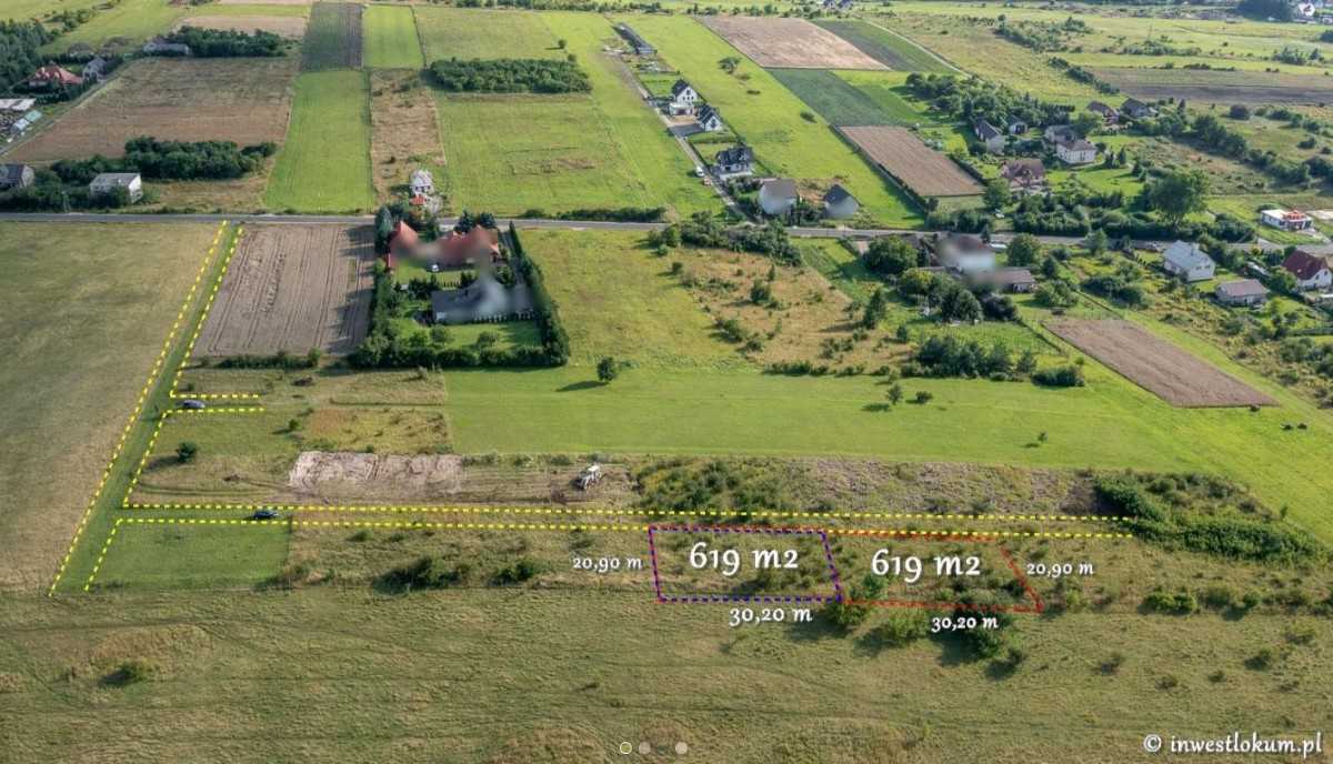Działki budowlane Ryczówek 2szt 619 m2 70 tys Tel 791