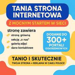 Tania strona internetowa z mocnym startem w sieci