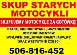 SKUP STARYCH ZABYTKOWYCH MOTOCYKLI MOTOROWERÓW MOT