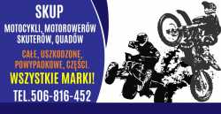 SKUP MOTOCYKLI MOTOROWERÓW SKUTERÓW QUADÓW