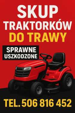 KUPIĘ TRAKTORKI DO KOSZENIA TRAWY -SPRAWNE -USZKOD