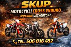 SKUP MOTOCYKLI CROSS CROSSY CROSSÓW ENDURO QUADÓW 