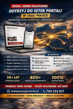 Jedno ogłoszenie. Setki portali. Więcej klientów