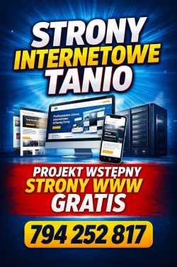 Strony WWW TANIO + projekt wstępny za darmo