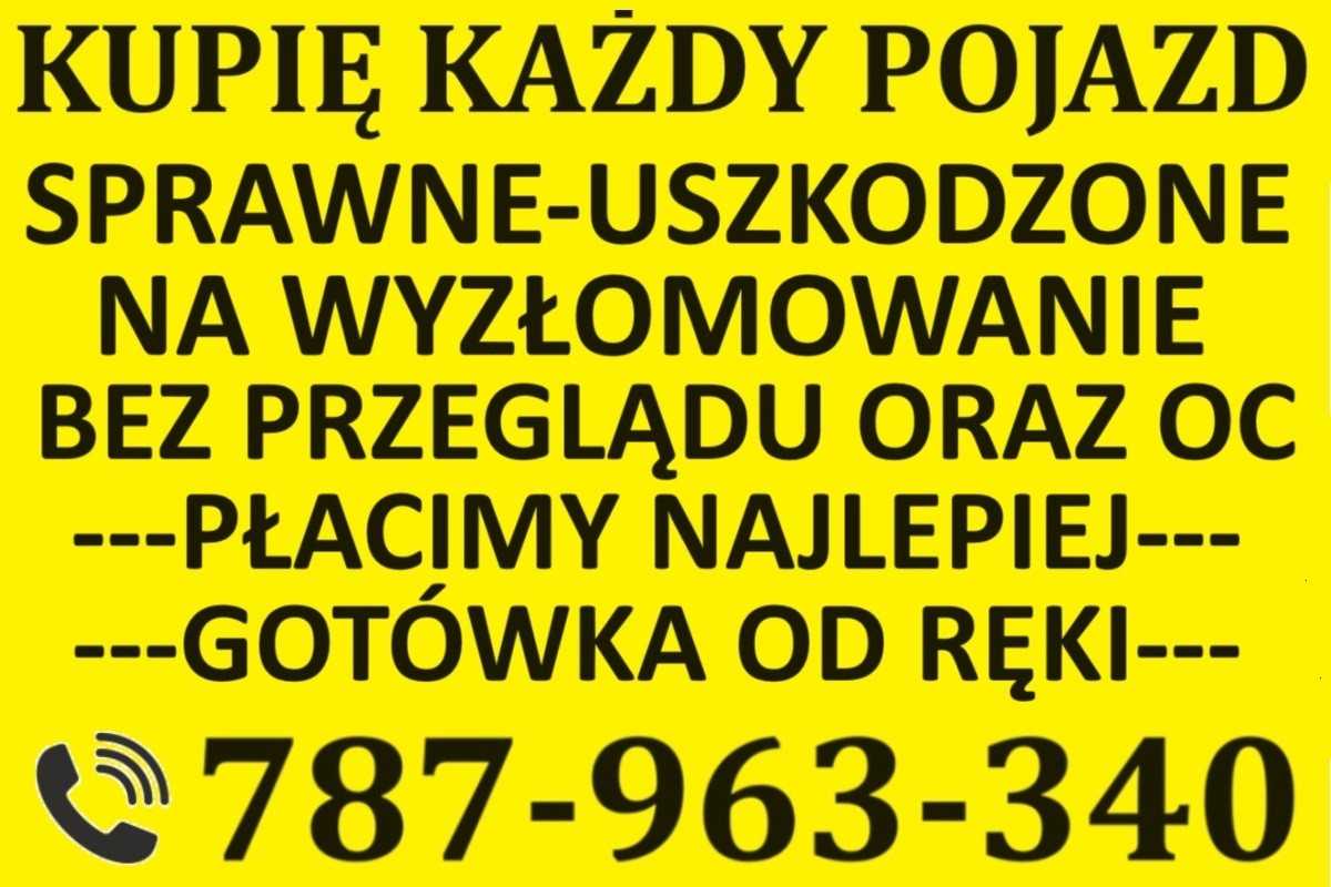 Kupię każdy pojazd Tel 787 963340