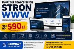 Strony WWW od 590 PLN TANIO + projekt wstępny za d
