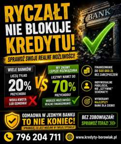 Ryczałt nie musi blokować kredytu, sprawdź swoje r