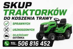 SKUP TRAKTORKÓW DO KOSZENIA TRAWY *SPRAWNE *USZKOD