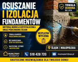Osuszanie i izolowanie fundamentów - iniekcja krys