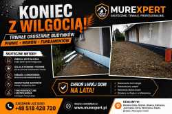 Osuszanie budynków, izolacja fundamentów, iniekcja