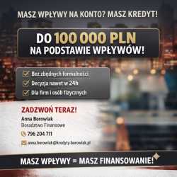 MASZ WPŁYWY NA KONTO? SPRAWDŹ MOŻLIWOŚĆ KREDYTU DO