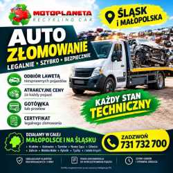 Auto złomowanie GOTÓWKA - legalne złomowanie samoc