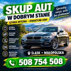 Skup samochodów Śląsk i Małopolska - kupujemy i pł