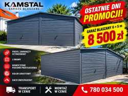 Garaż Blaszany 6x5 antracytowy 1szt W okazyjnej Ce