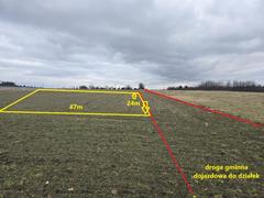 Działka  1129m², Tąpkowice