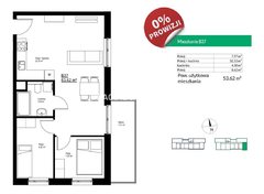 Mieszkanie  53,6200m², Kraków Bieżanów-Prokocim, Bieżanów
