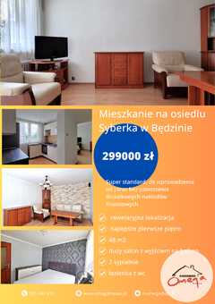 Mieszkanie  48.00m², Będzin