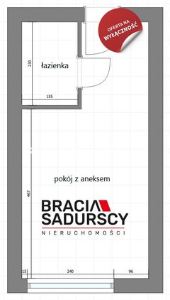 Mieszkanie  23,6500m², Kraków Dębniki- Zakrzówek, Dębniki