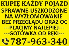Kupie każdy pojazd Tel 787 963340