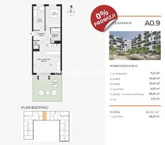 Mieszkanie  65,4900m², Kraków  Rybitwy , Rybitwy