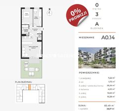 Mieszkanie  65,4900m², Kraków  Rybitwy , Rybitwy