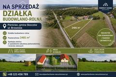 Działka  2481m², Pierściec