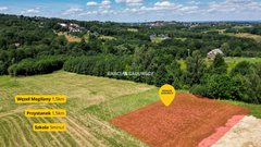 Działka  1118m², Mogilany 