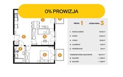 Mieszkanie  56,4700m², Kraków Bronowice, Bronowice