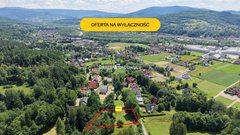 Działka  1427m², Pcim Pcim