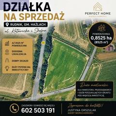 Działka  8525m², Rudnik
