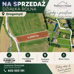Działka  5082m², Drogomyśl
