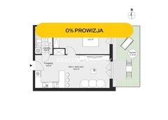 Mieszkanie  46,9400m², Kraków Podgórze, Rybitwy